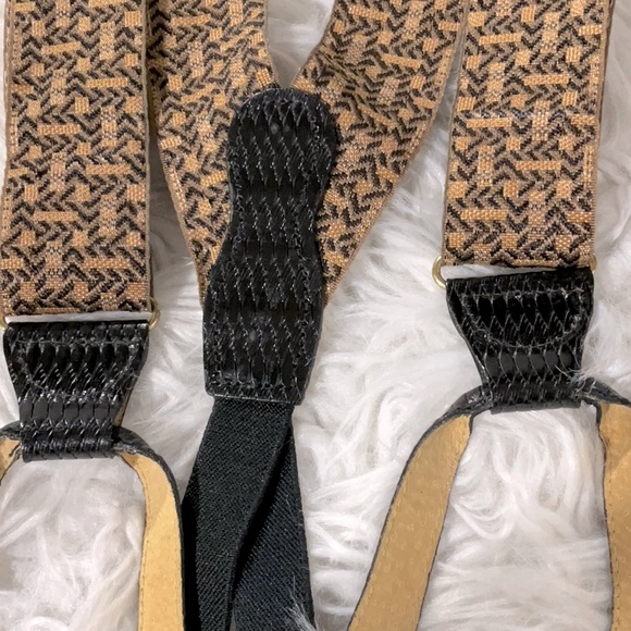 MARTIN Dingman suspenders embossed leather solid brass hardware adjustable men’s - Picture 3 of 7